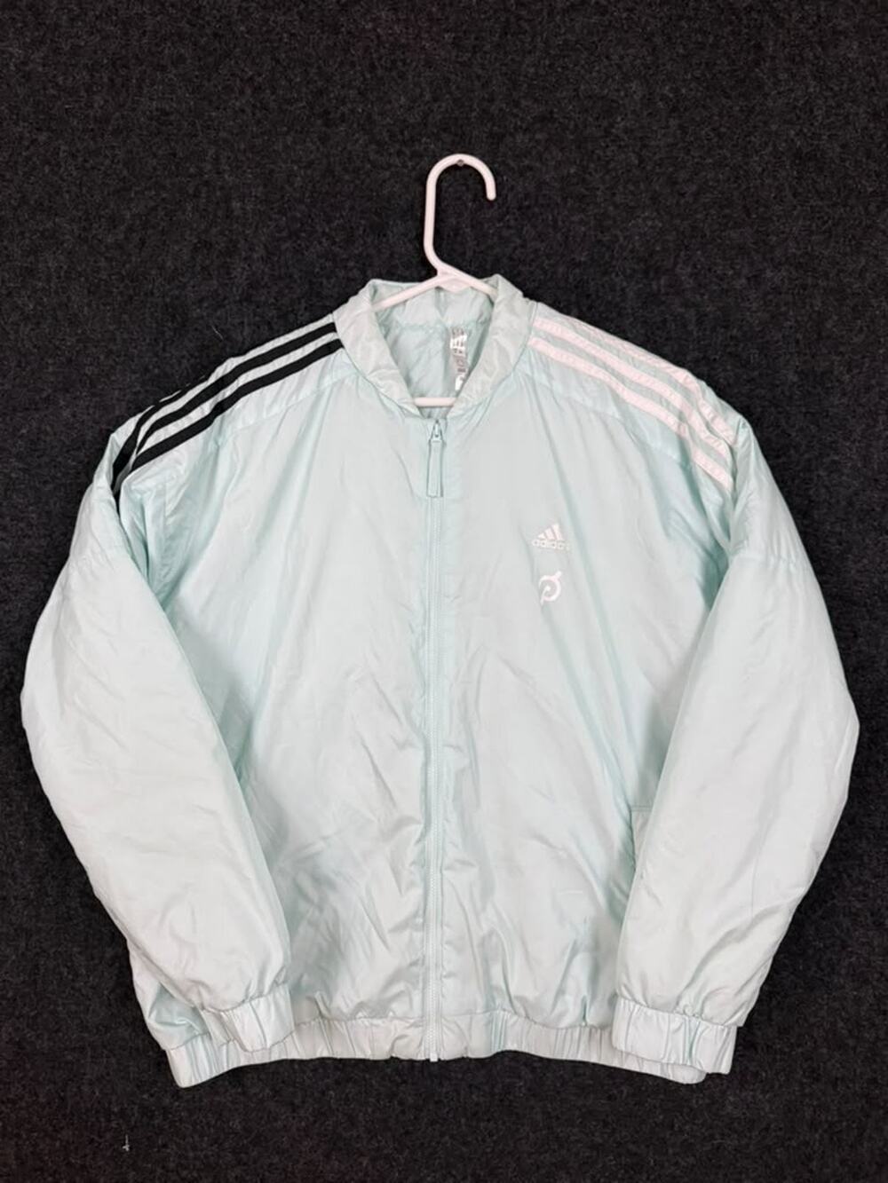 Adidas x Peloton Capable of Greatness Windbreaker Women's L Mint White